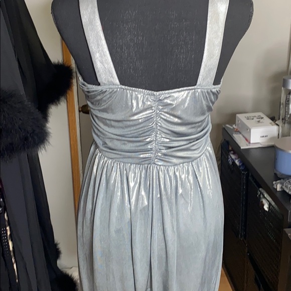 BEBE Missy Metallic Silver Dress - Picture 5 of 5